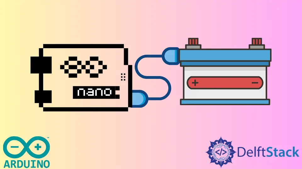 使用電池為 Arduino Nano 供電