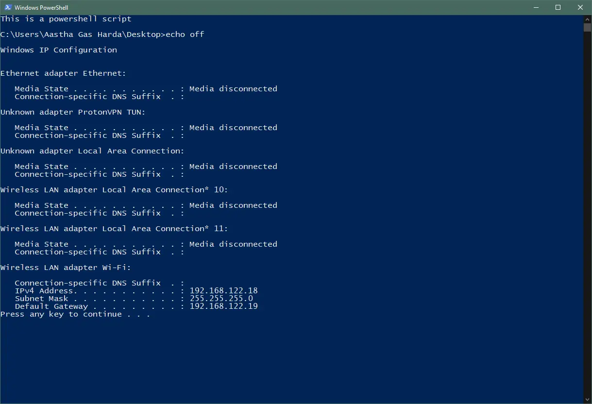 從 PowerShell 指令碼輸出執行 BAT 檔案