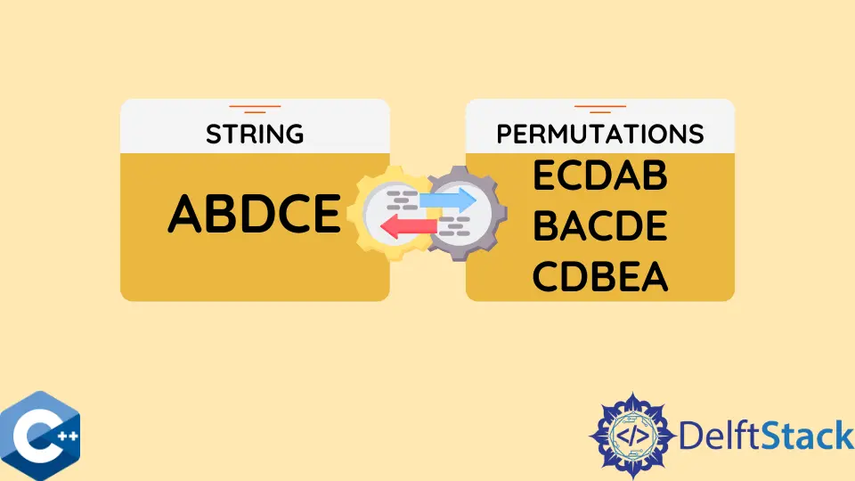 在 C++ 中打印字符串的所有排列