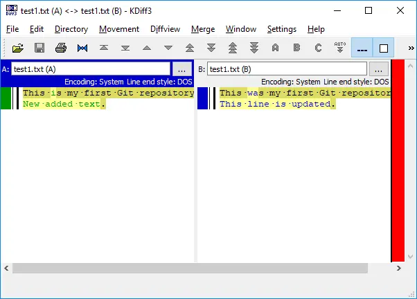 Git Difftool-kdiff3