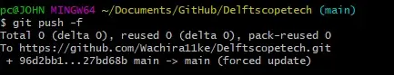 git push -f