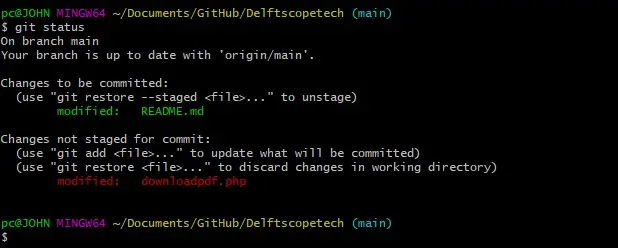 git status