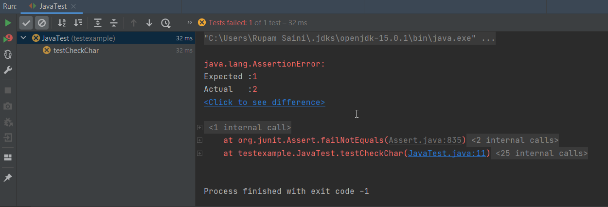 Java 中的单元测试 - 测试用例 1