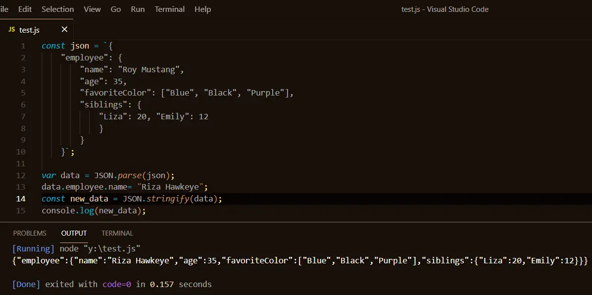 JavaScript JSON.stringify