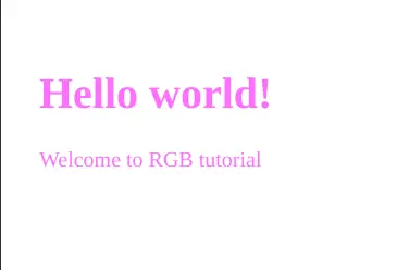 JS 中的 RGB 顏色模型