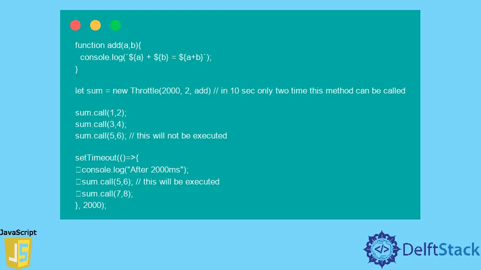 JavaScript 中的節流函式