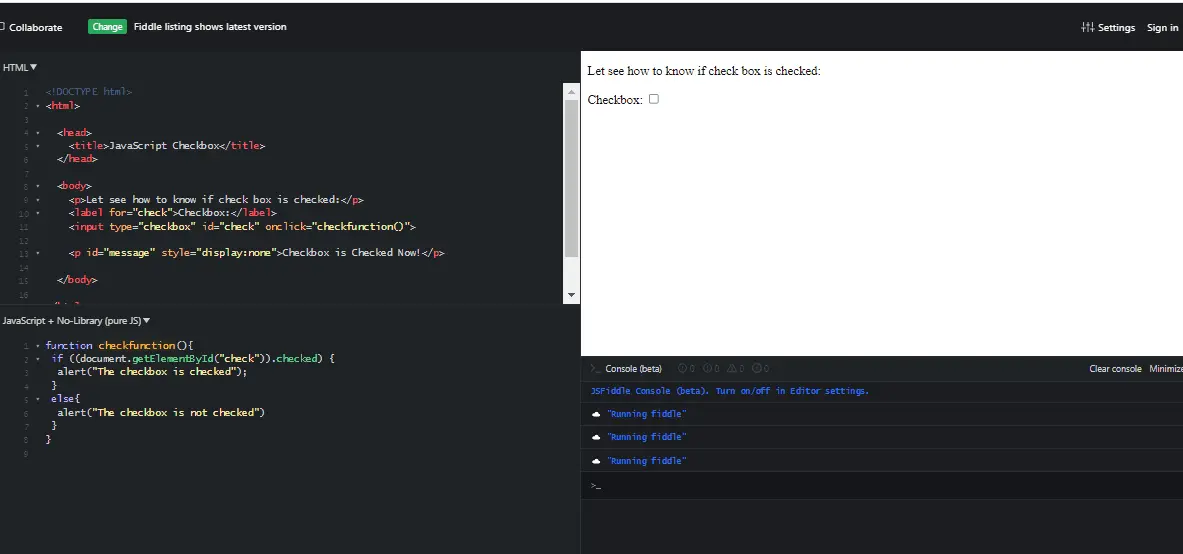 在 javascript 中選中核取方塊時顯示文字-核取方塊選中的屬性輸出第二部分