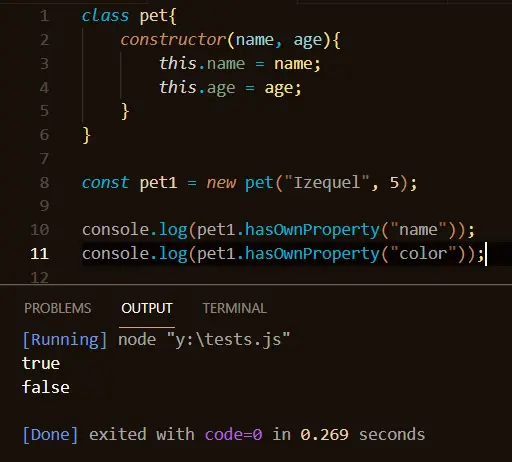 JavaScript 中的 hasOwnProperty