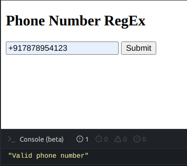 JS 中的電話號碼正規表示式