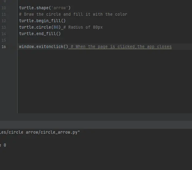 在 matplotlib 中使用 turtle 模組建立圓形箭頭