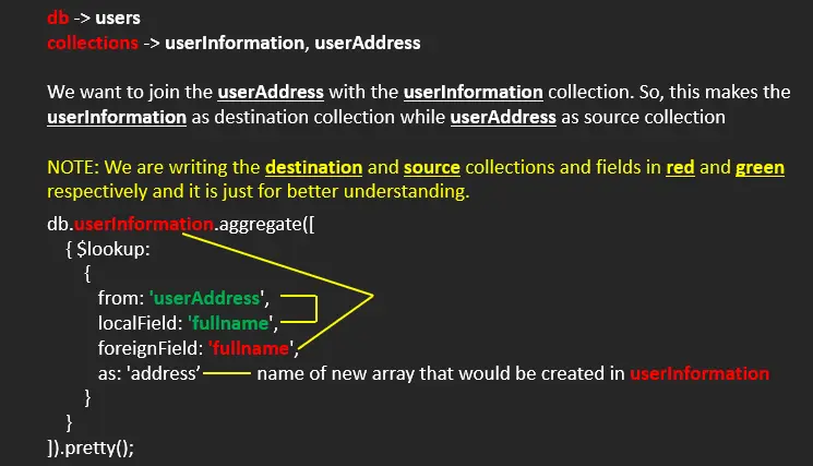 使用 mongodb 將兩個集合合併為一個集合 - 查詢階段解釋