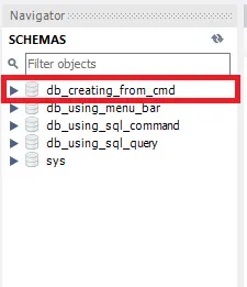 在 mysql 工作臺中建立新資料庫 - 使用 cmd 建立資料庫-D