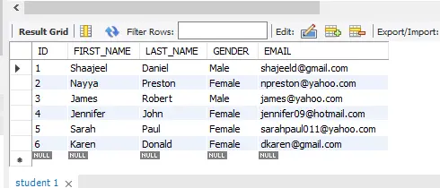 事件排程程式或在 mysql 中設定計時器 - 學生表中的當前資料