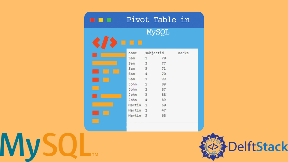 MySQL 中的資料透視表