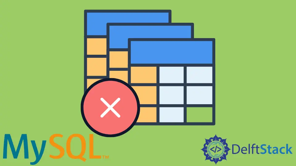 在 MySQL 中刪除多個表