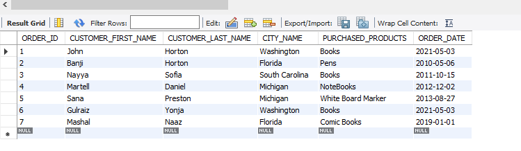 mysql with 子句 - 檢視錶資料