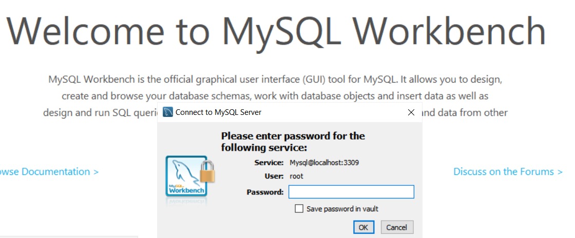 MySQL 工作臺