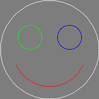 使用 GD 库在 PHP 中绘制笑脸弧形图像