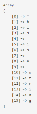 在 PHP 中使用 str_split 函式將字串轉換為陣列 1