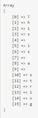 在 PHP 中使用 str_split 函数将字符串转换为数组 1