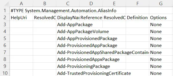 在 powershell 中建立一個 csv 檔案