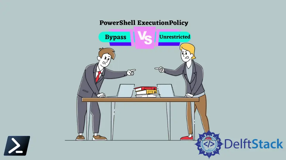 PowerShell 中的 ExecutionPolicy Bypass 和 Unrestricted