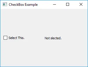 PyQt5 CheckBox 示例