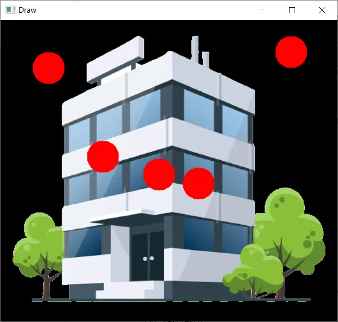 使用 opencv python 在影象上繪製形狀（圓形）