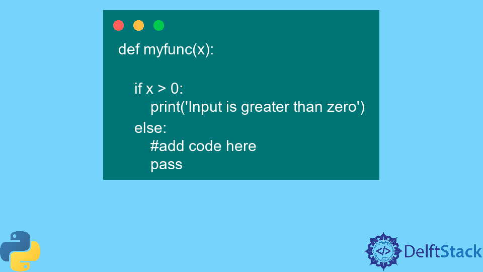 在 Python 中使用 pass 語句