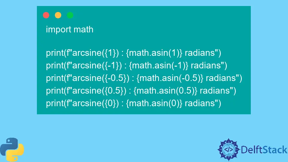 Python 中的 asin() 方法