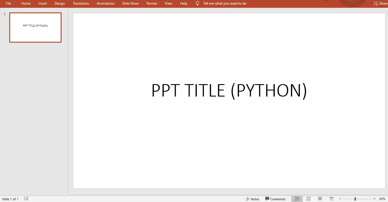 Python pptx