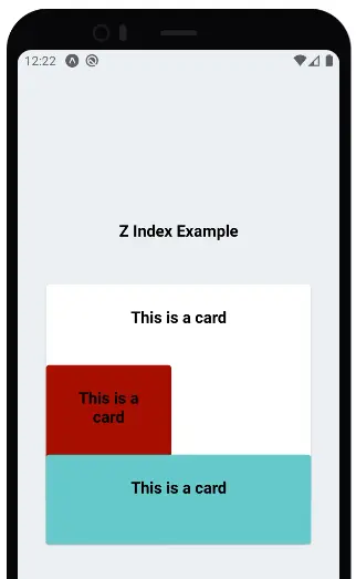 react native 中的 zindex 示例