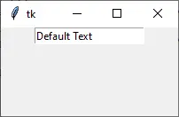Tkinter 设置文本输入框控件的默认文本