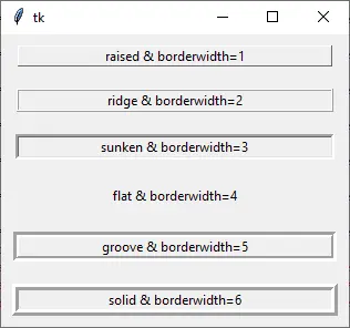 Tkinter Label_set 邊框