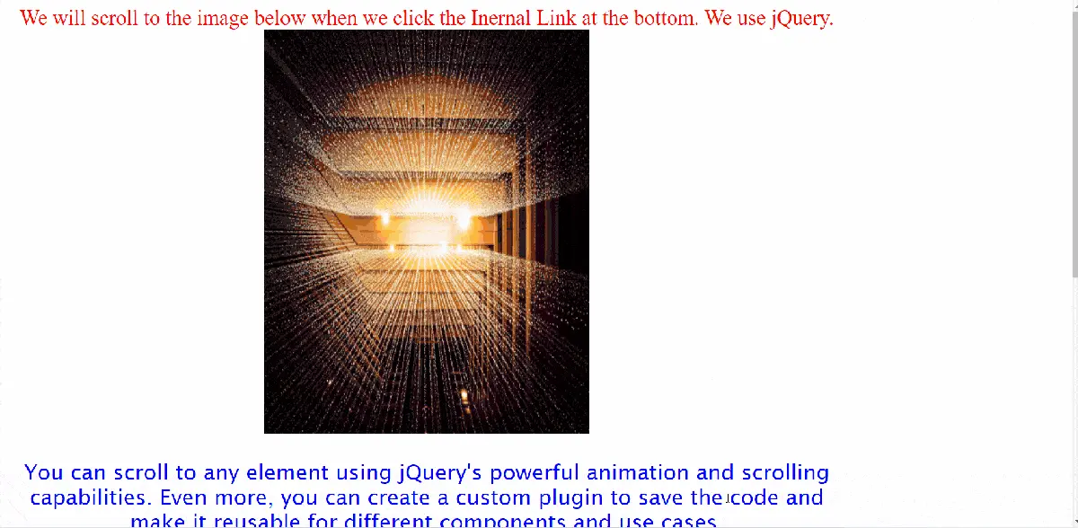 jQuery 滾動到內部連結